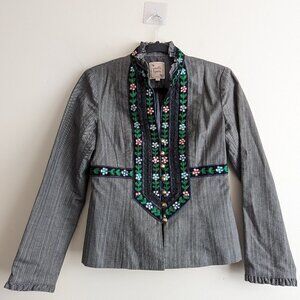 Nanette Lapore floral embroidered shirt jacket